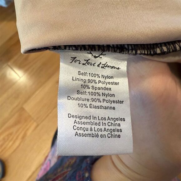 For Love & Lemons Women's Tan Lace, Feminine Skirt Size Standard - Picture 11 of 11